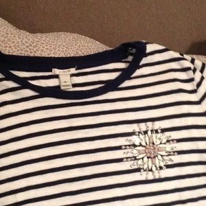 J Crew. Top three quarter sleeve.